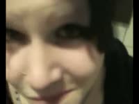 Sister gives brother handjob in the school toilet